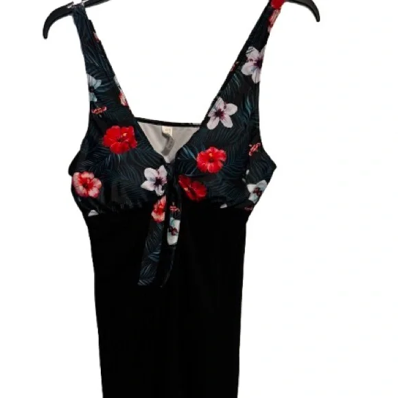 Floral Black Swim Dress 18W - Picture 7 of 7